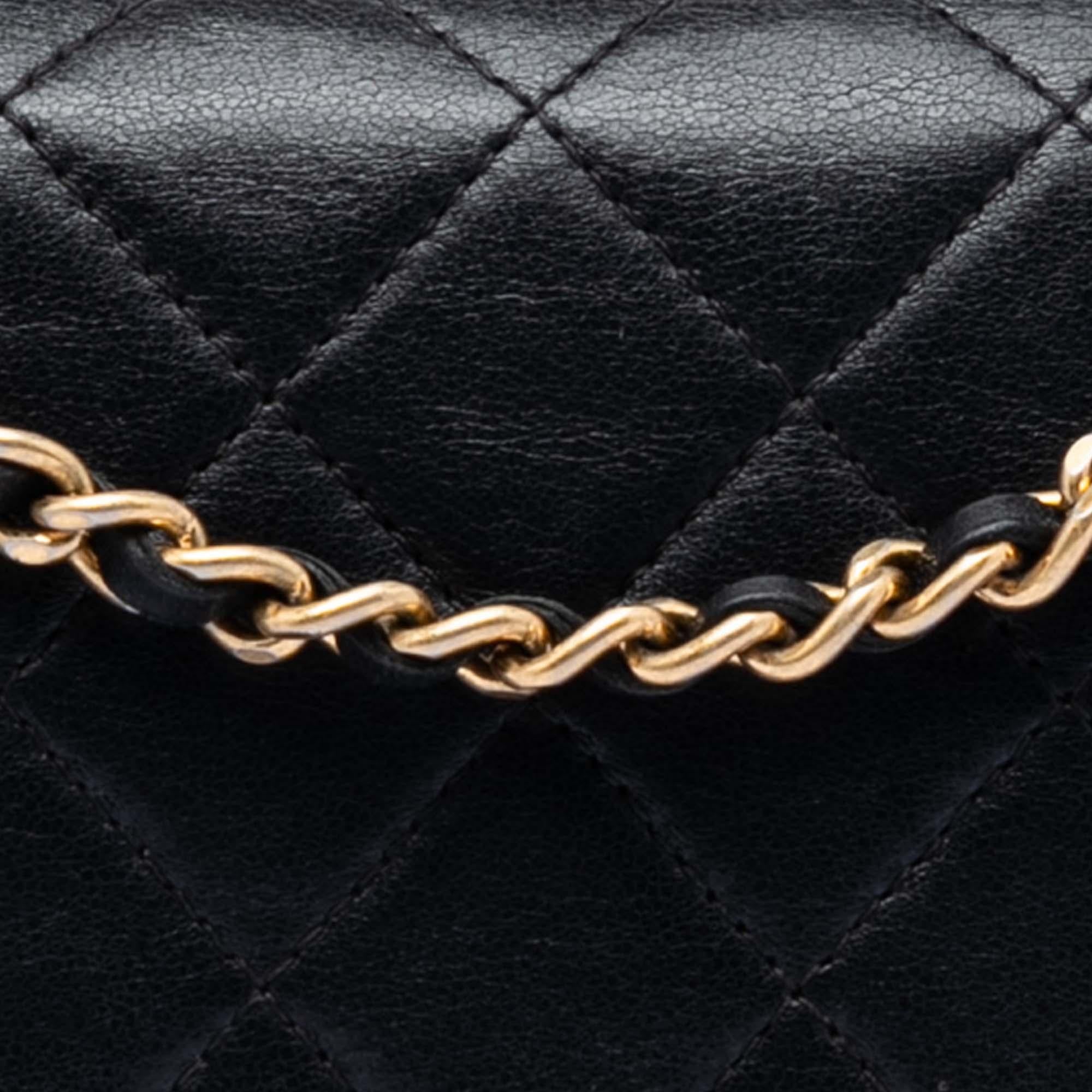 Chanel Quilted Lambskin Boy Wallet On Chain