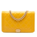 Chanel Quilted Lambskin Boy Wallet On Chain
