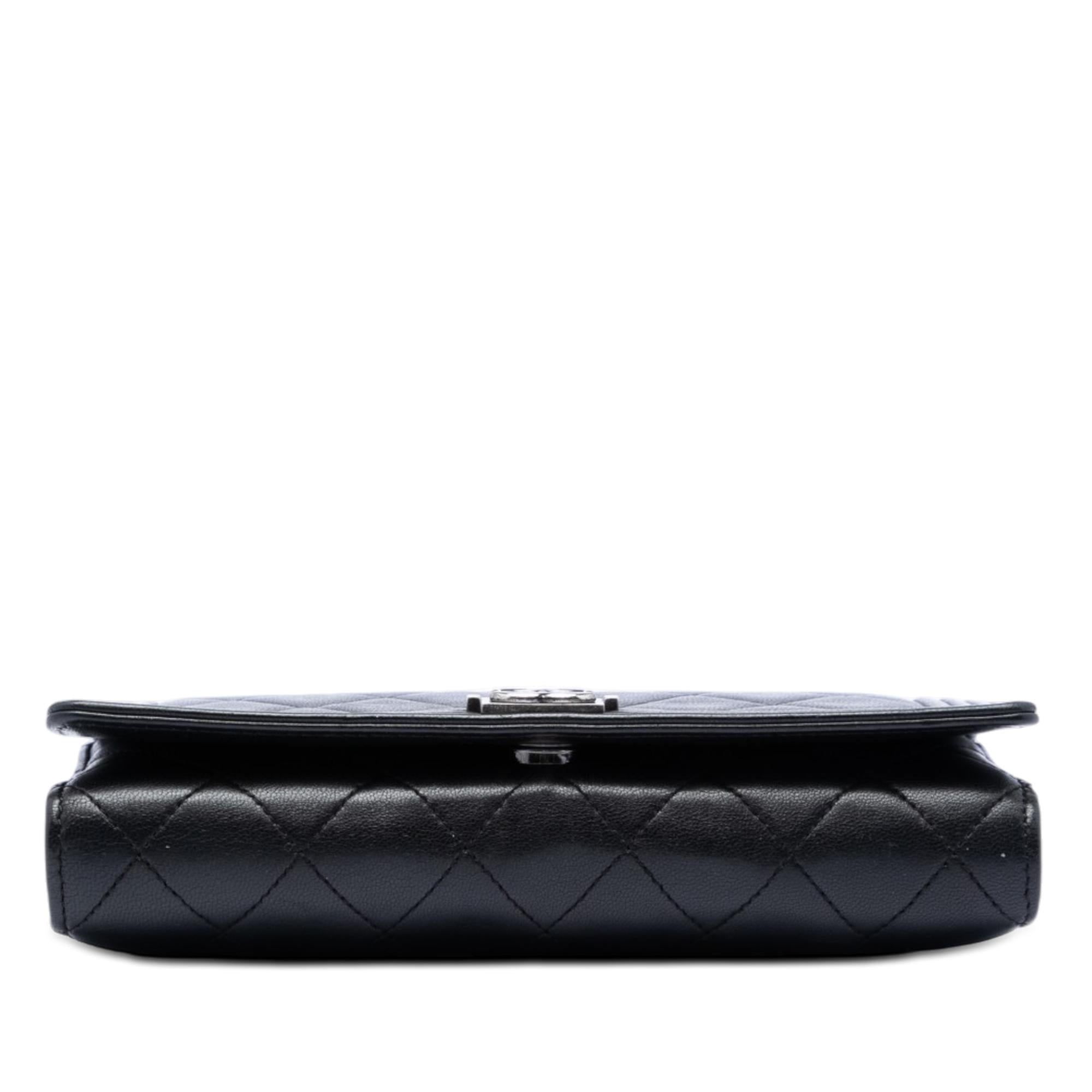 Chanel Quilted Lambskin Boy Wallet On Chain