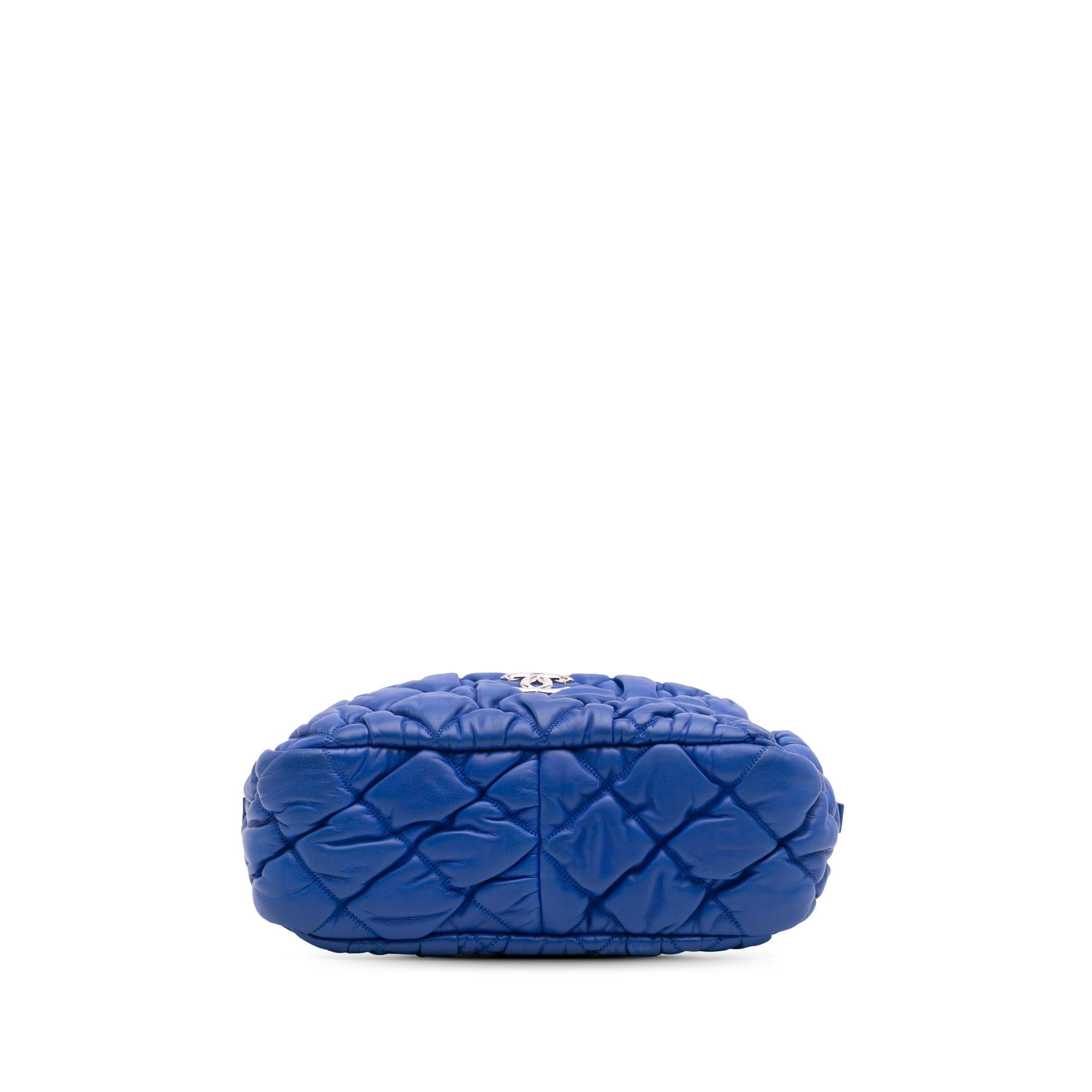 Chanel Quilted Lambskin Bubble Quilt Camera Shoulder Bag