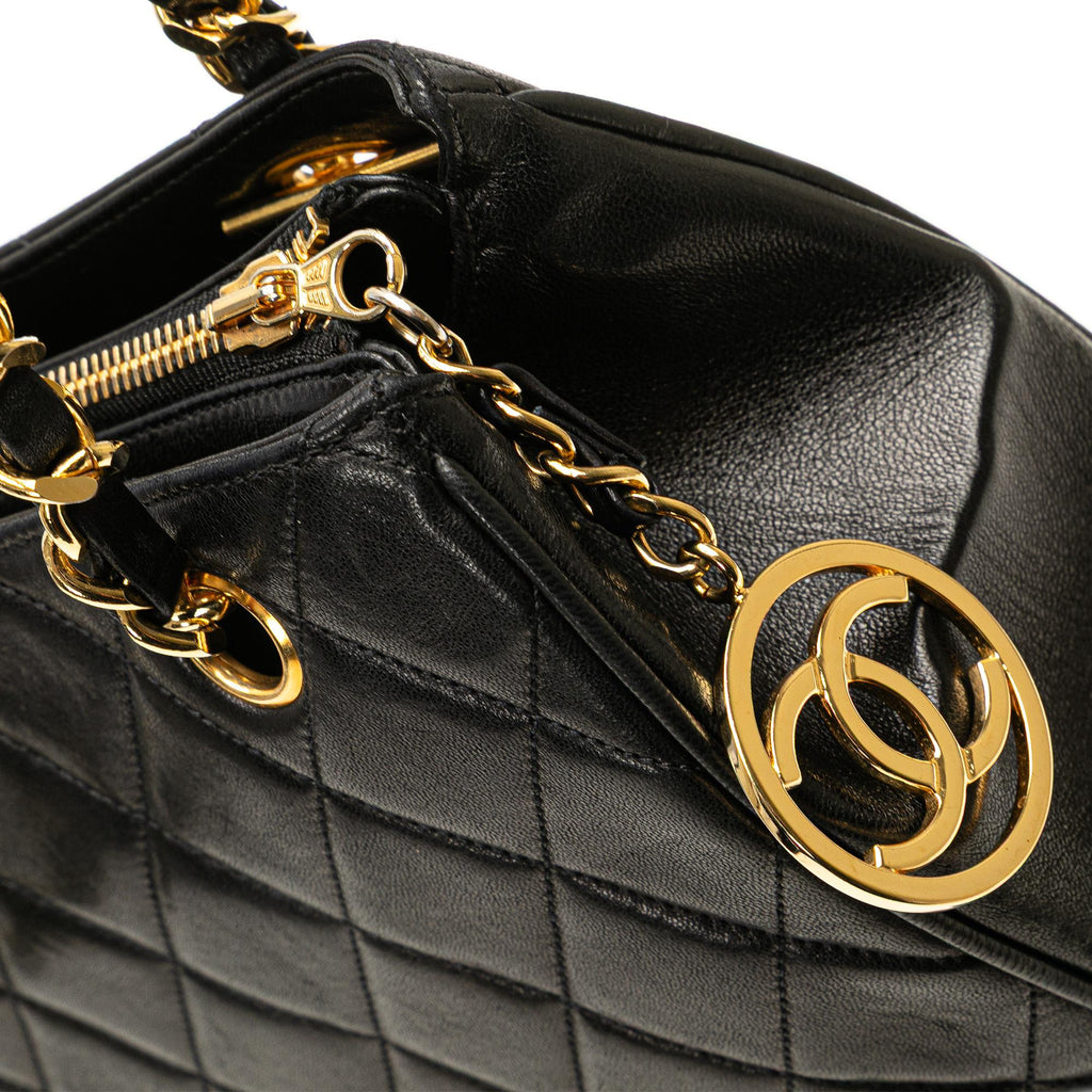 Chanel Quilted Lambskin CC Charm Tote