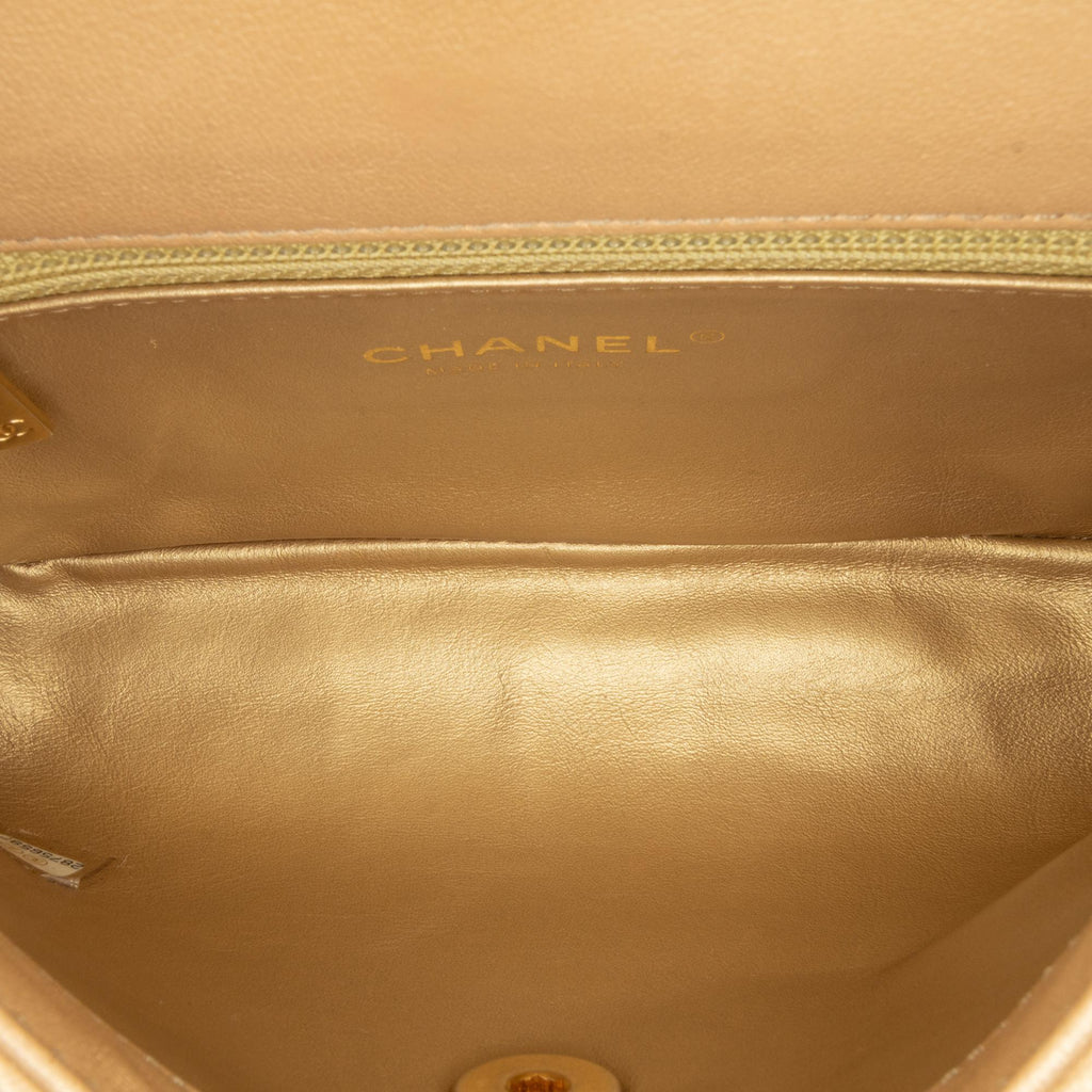 Chanel Quilted Lambskin CC Logo Bar Shoulder Bag