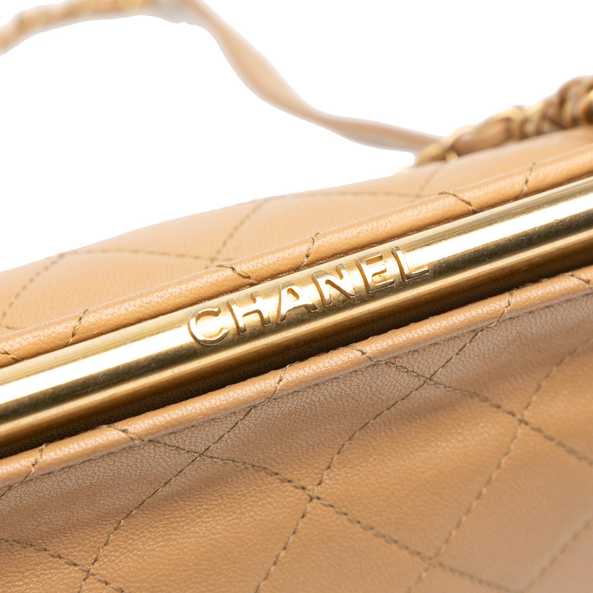 Chanel Quilted Lambskin CC Logo Bar Shoulder Bag