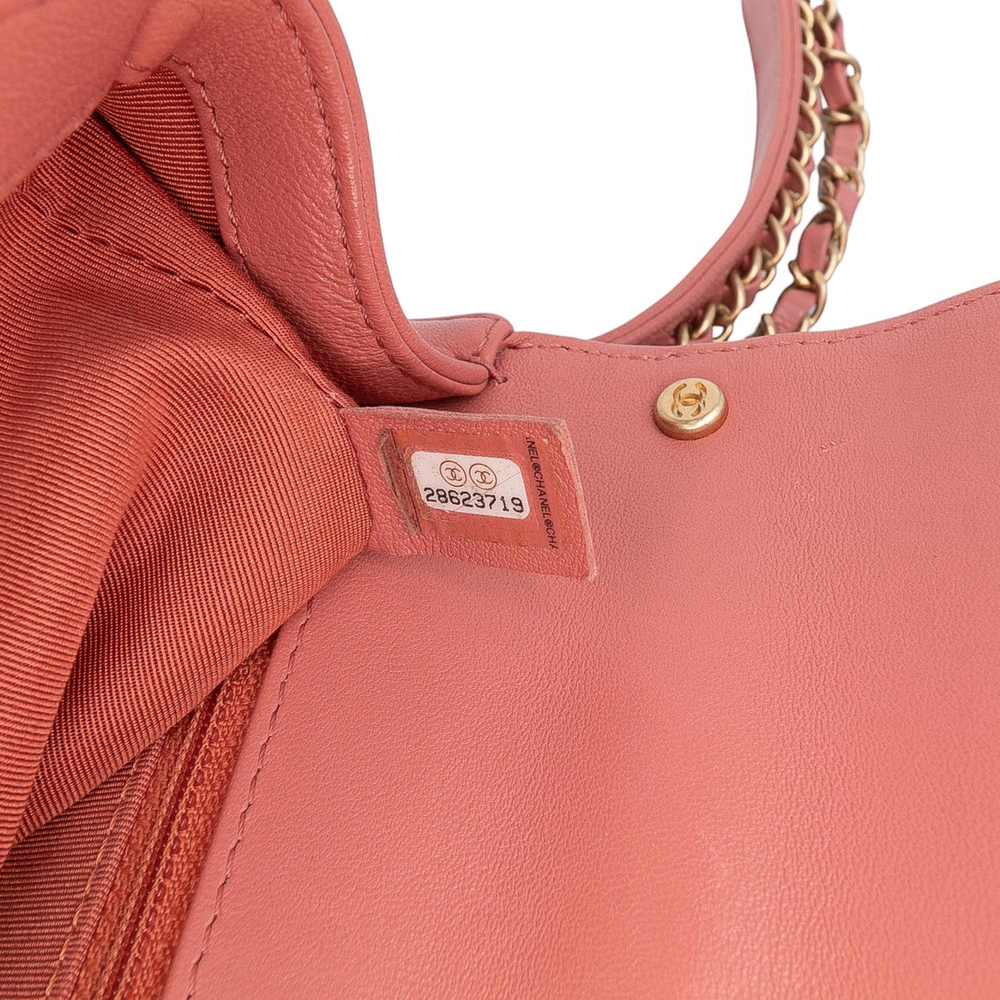 Chanel Quilted Lambskin Chain Infinity Top Handle Bag