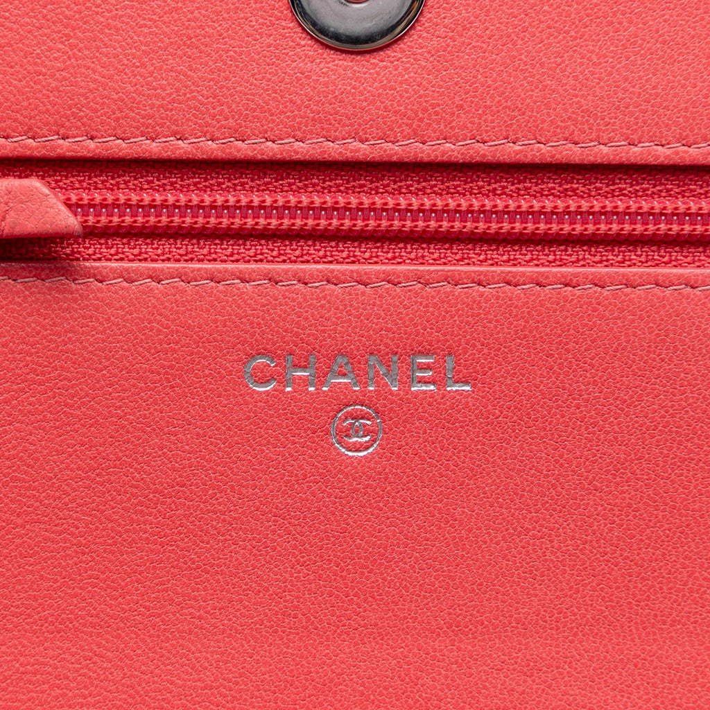 Chanel Quilted Lambskin Color Pop CC Wallet on Chain