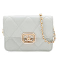 Chanel Quilted Lambskin Crystal Clutch on Chain