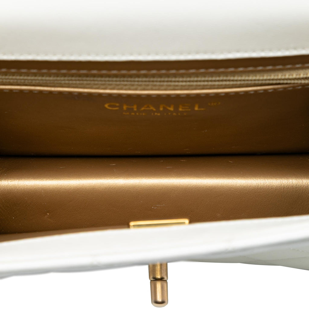 Chanel Quilted Lambskin Crystal Geometric CC Frame Flap
