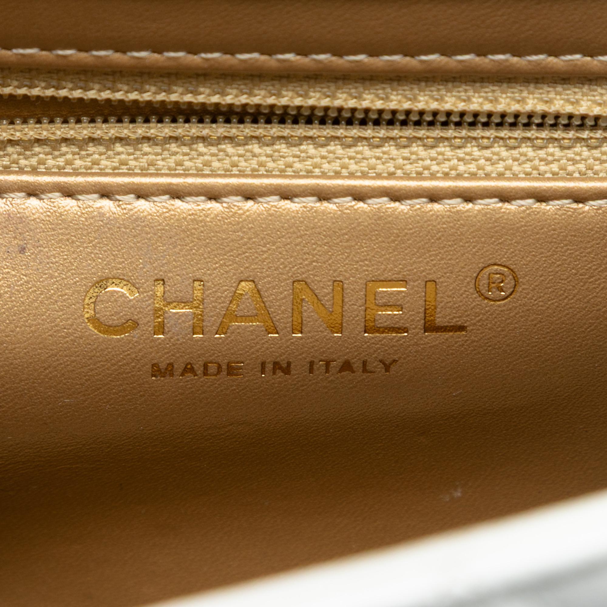 Chanel Quilted Lambskin Crystal Geometric CC Frame Flap