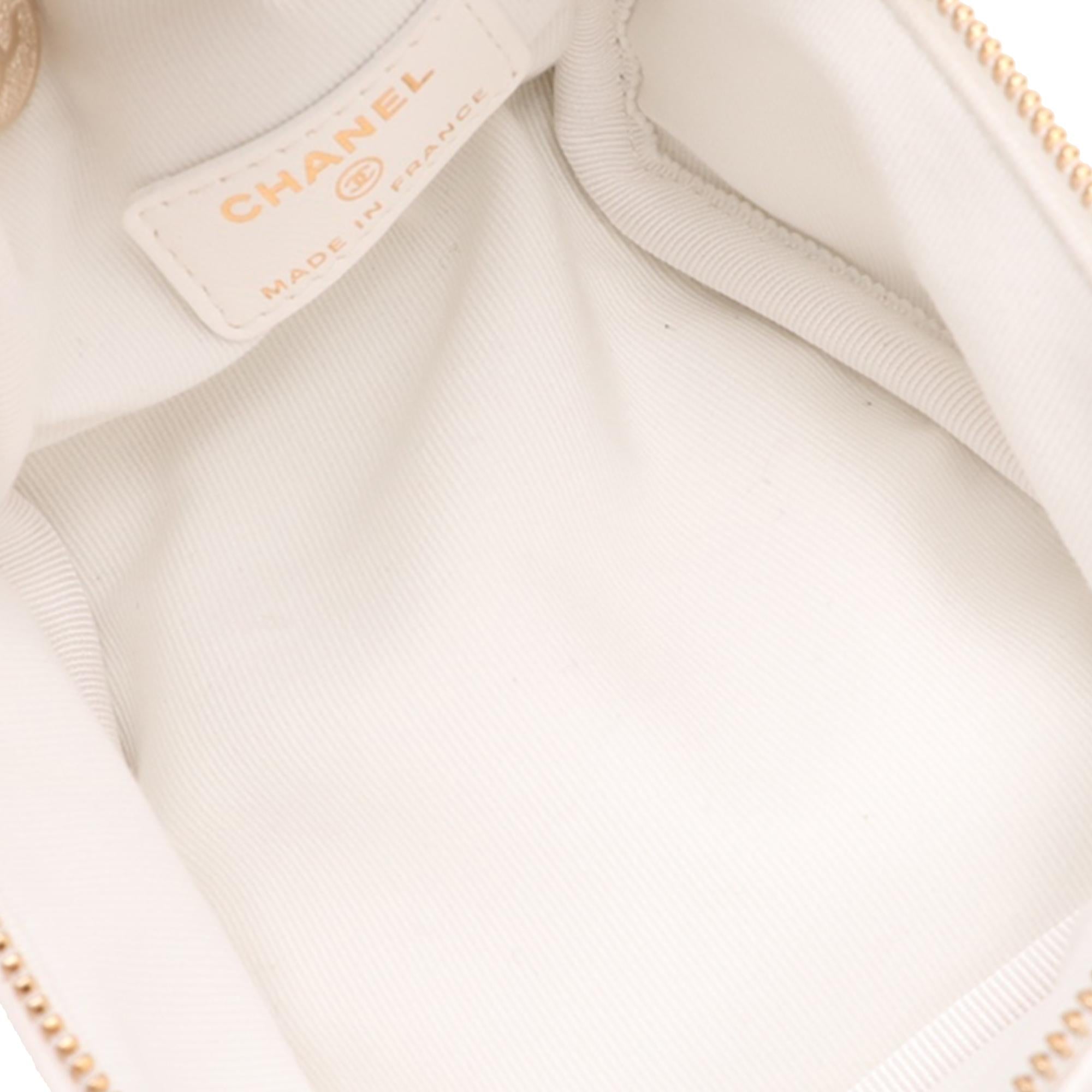 Chanel Quilted Lambskin Cube Chain Wristlet Case