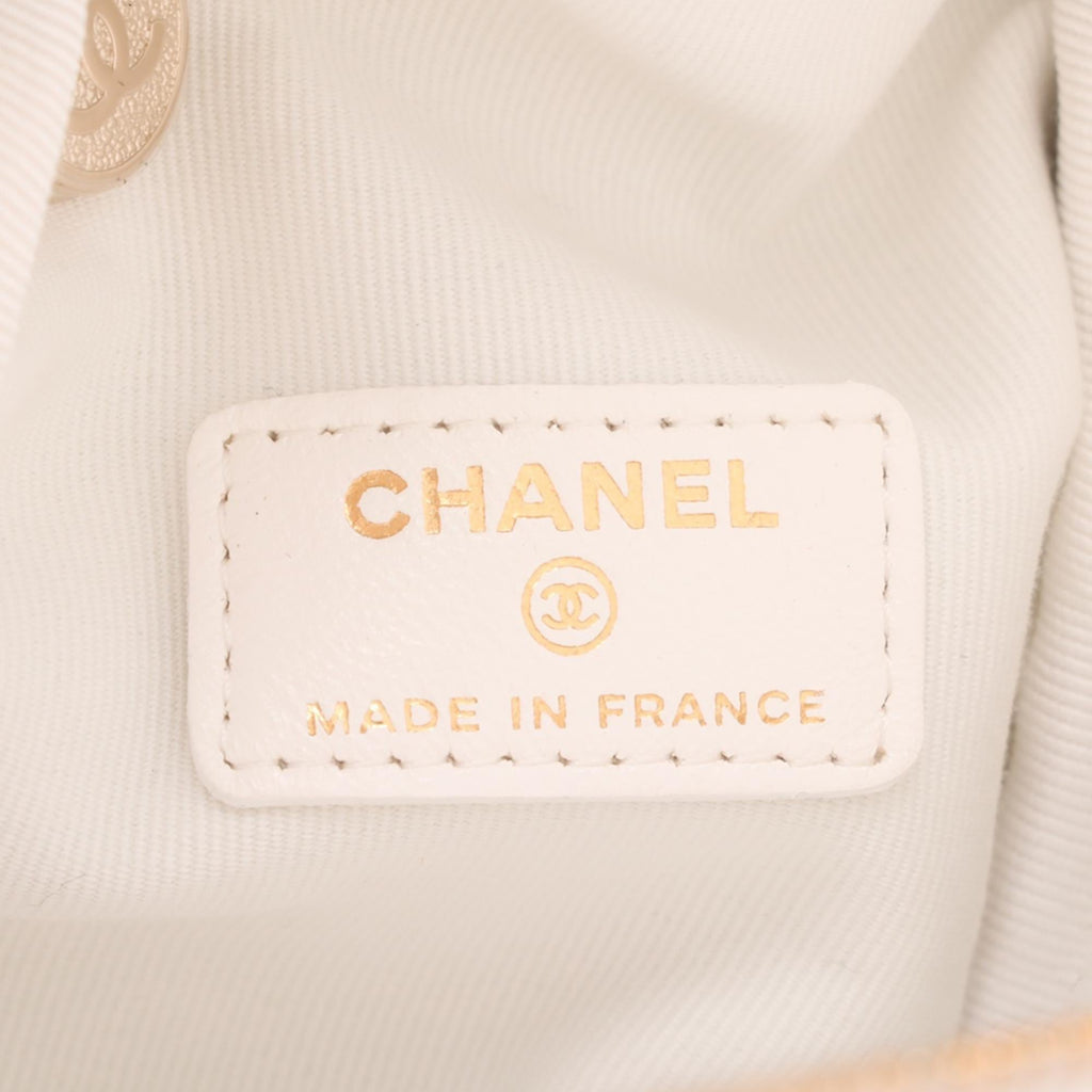 Chanel Quilted Lambskin Cube Chain Wristlet Case