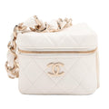 Chanel Quilted Lambskin Cube Chain Wristlet Case