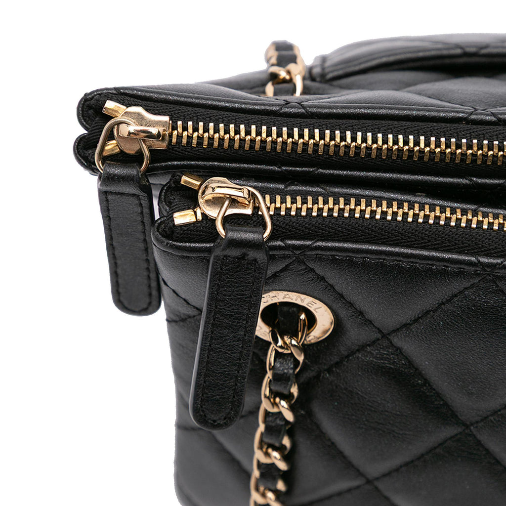 Chanel Quilted Lambskin Double Case with Chain