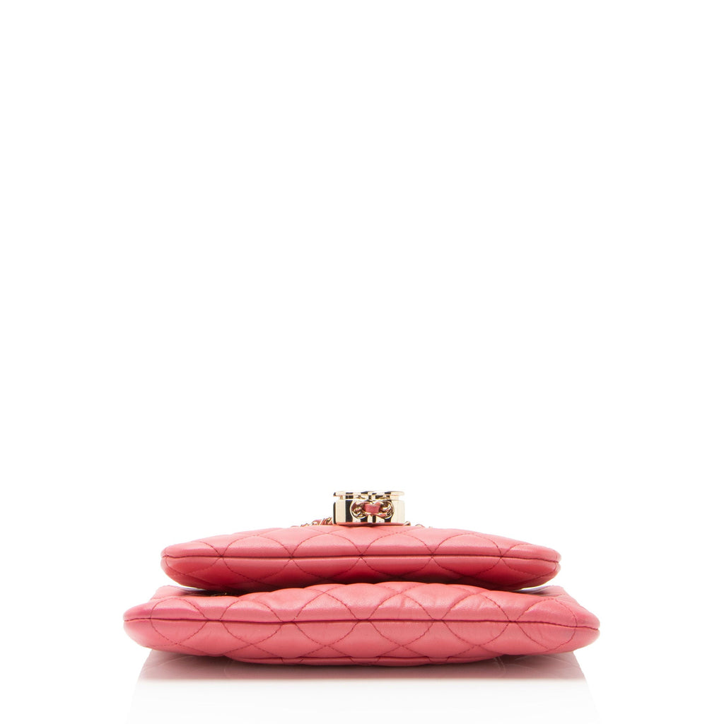 Chanel Quilted Lambskin Double Case with Chain