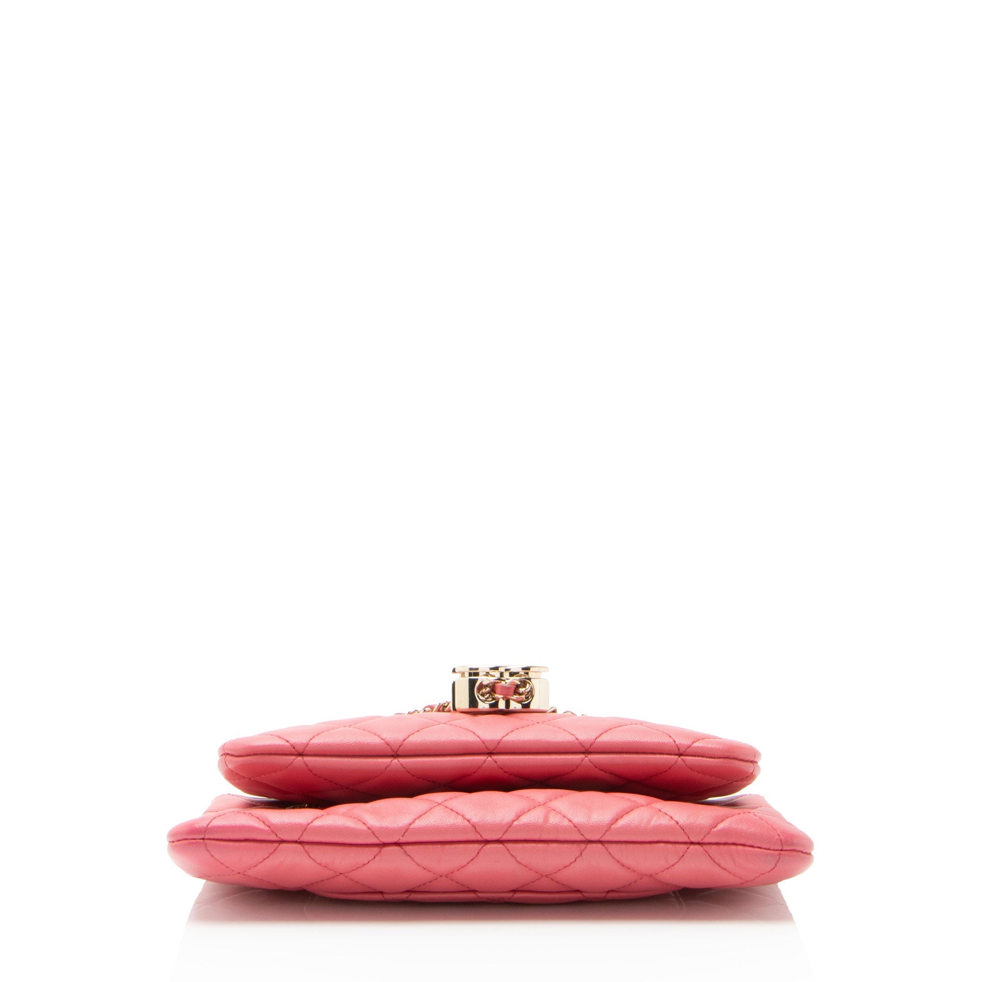 Chanel Quilted Lambskin Double Case with Chain