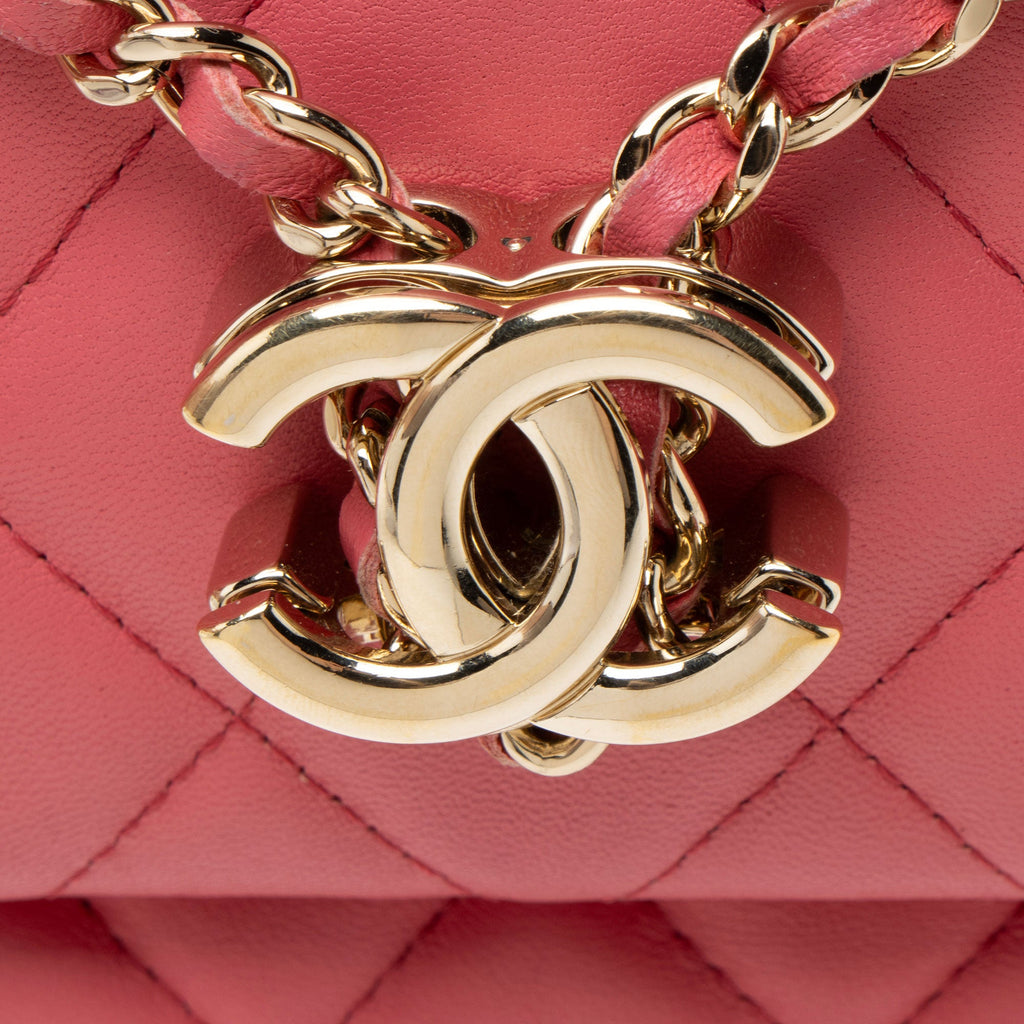 Chanel Quilted Lambskin Double Case with Chain