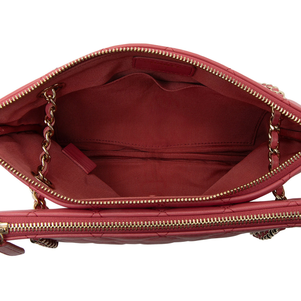 Chanel Quilted Lambskin Double Case with Chain