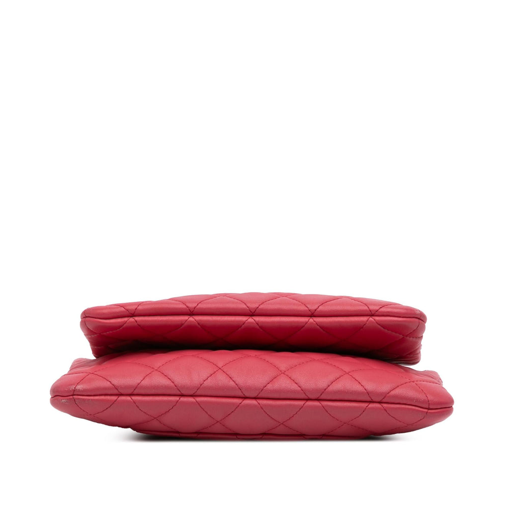 Chanel Quilted Lambskin Double Case with Chain