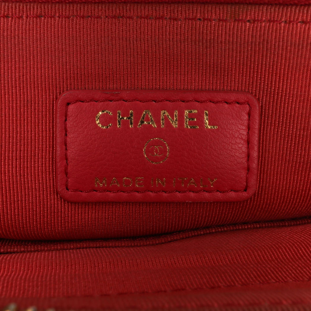 Chanel Quilted Lambskin Double Case with Chain