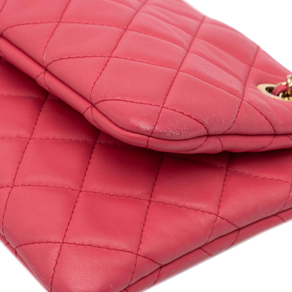 Chanel Quilted Lambskin Double Case with Chain