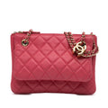Chanel Quilted Lambskin Double Case with Chain