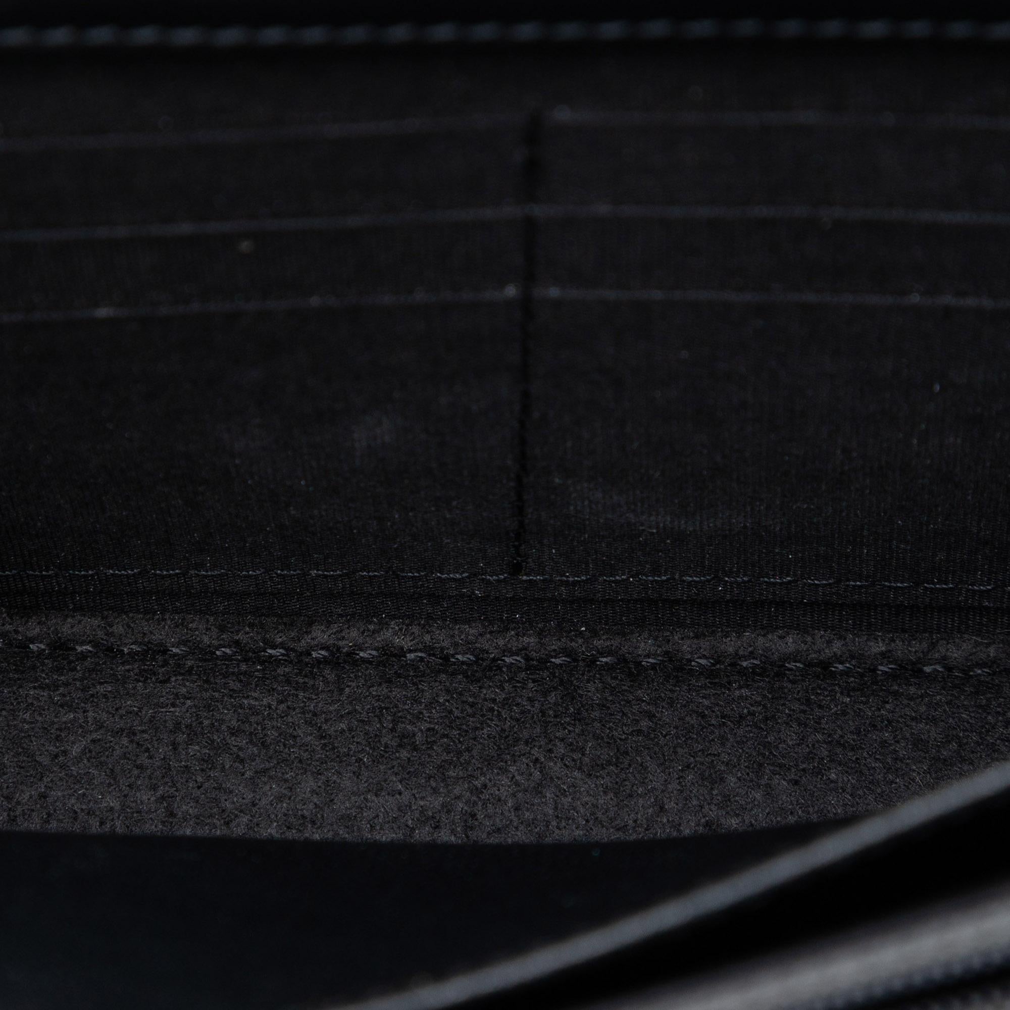 Chanel Quilted Lambskin Double Stitch Boy Wallet On Chain