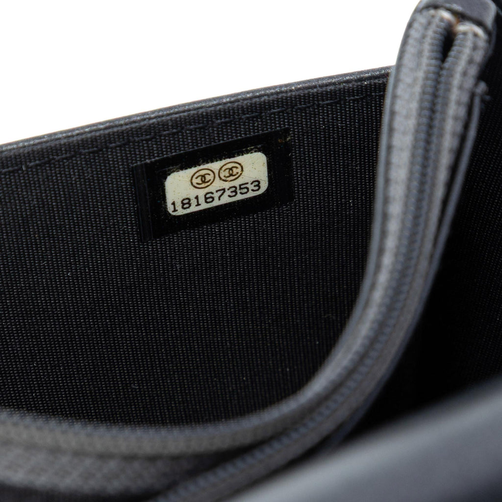 Chanel Quilted Lambskin Double Stitch Boy Wallet On Chain