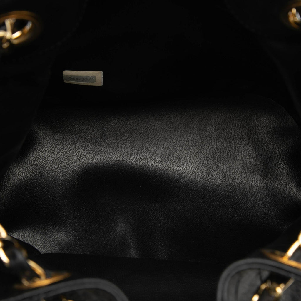 Chanel Quilted Lambskin Drawstring Chain Bucket Bag