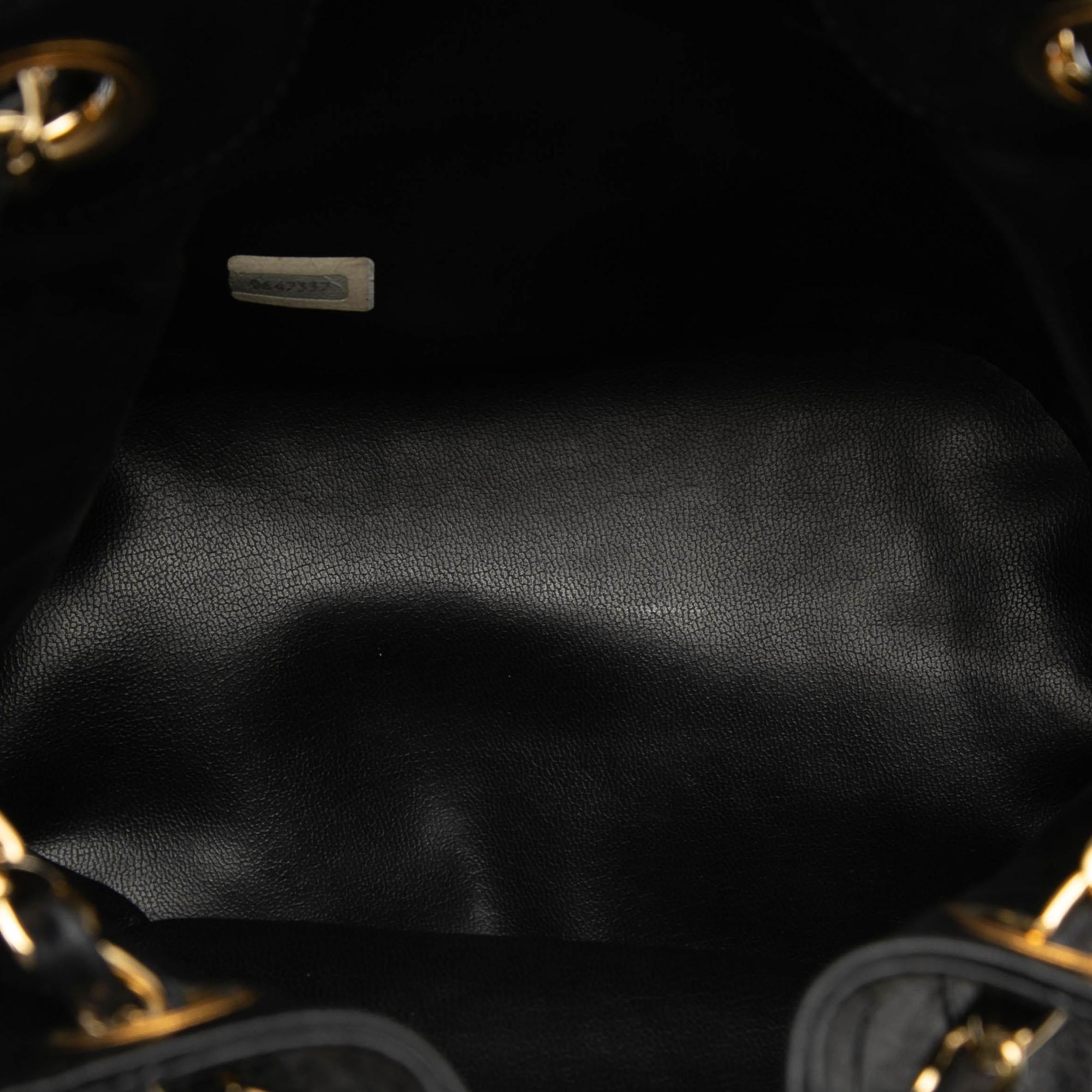 Chanel Quilted Lambskin Drawstring Chain Bucket Bag