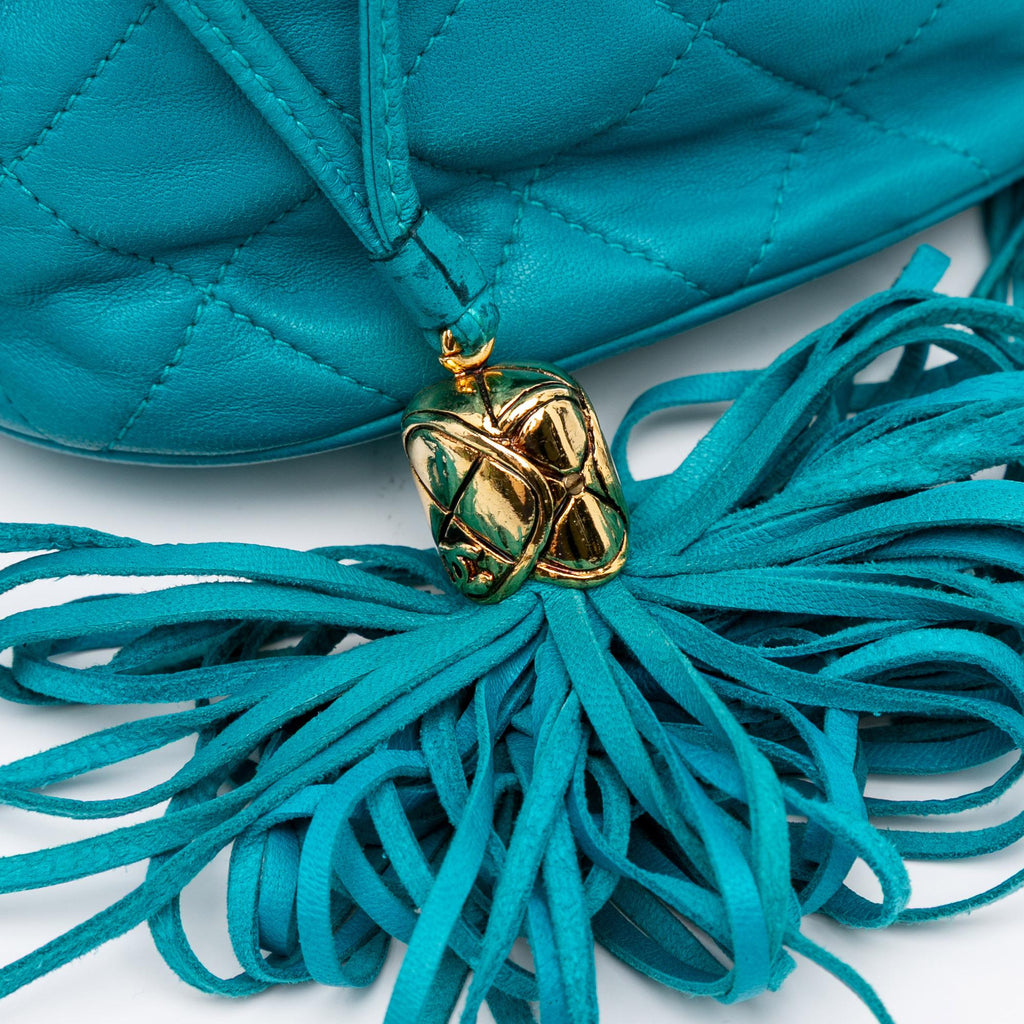 Chanel Quilted Lambskin Drawstring Tassel Bucket Bag