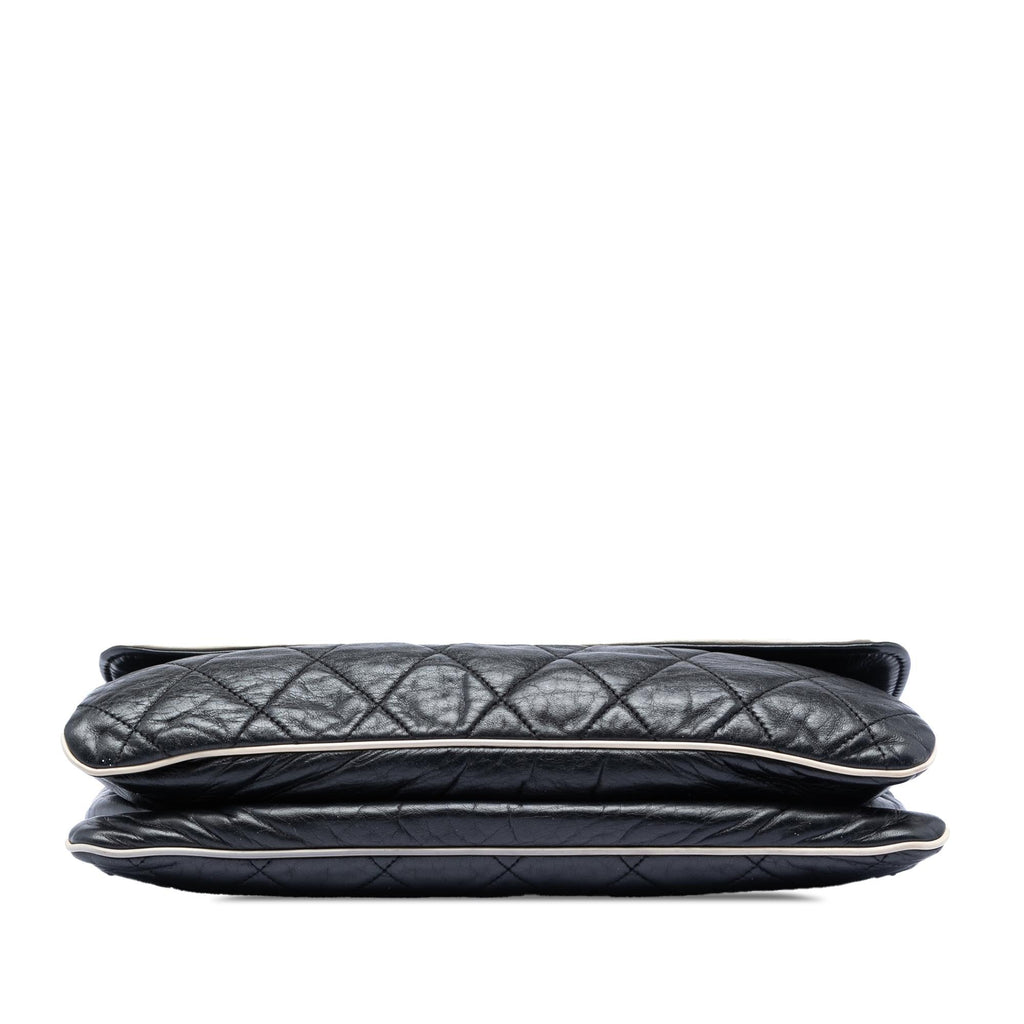 Chanel Quilted Lambskin East West Mademoiselle Flap