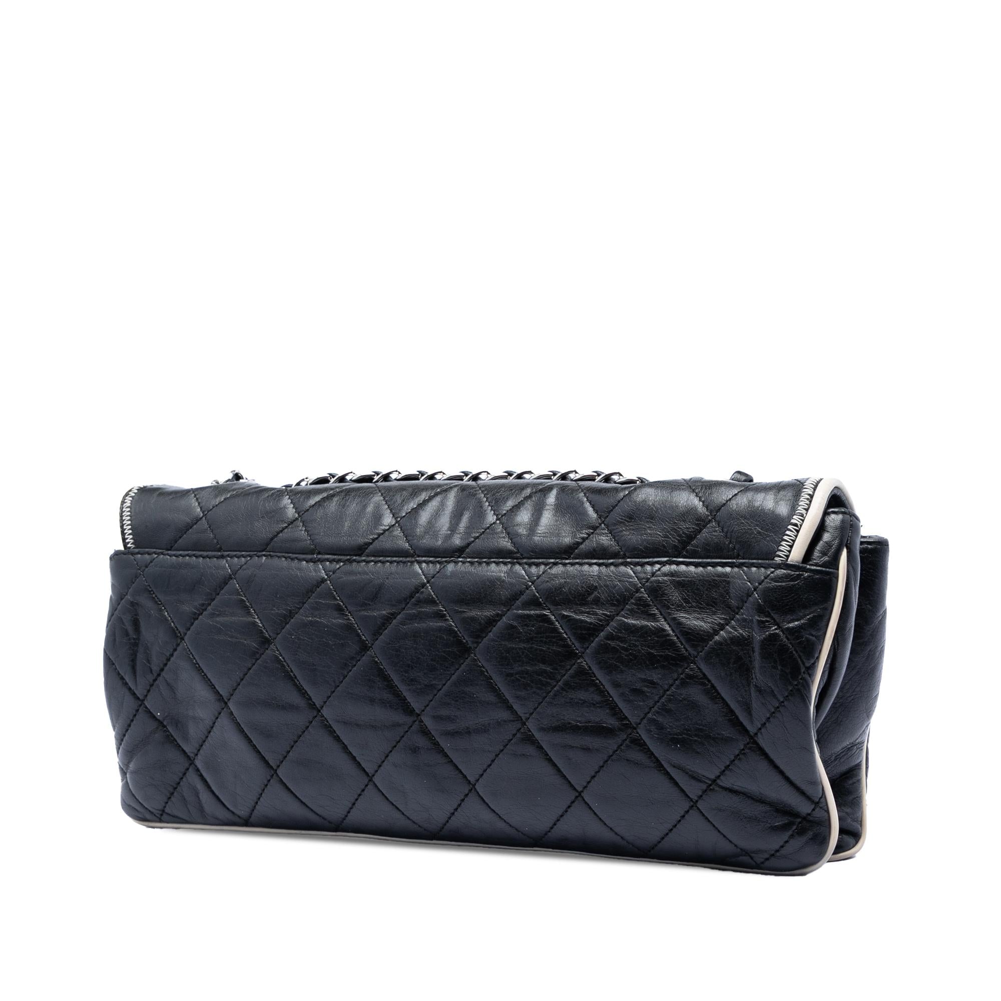 Chanel Quilted Lambskin East West Mademoiselle Flap