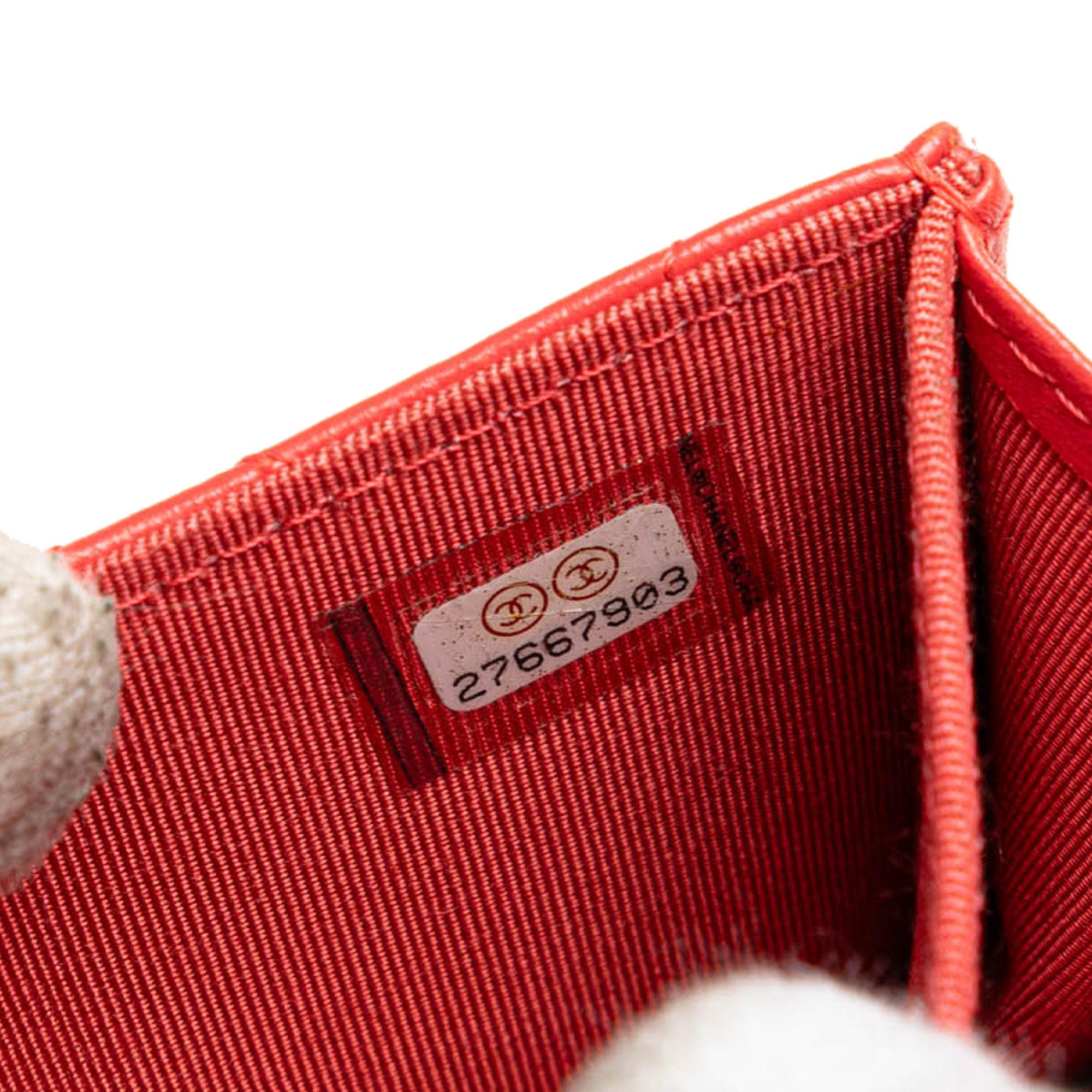 Chanel Quilted Lambskin Flap Card Holder on Chain