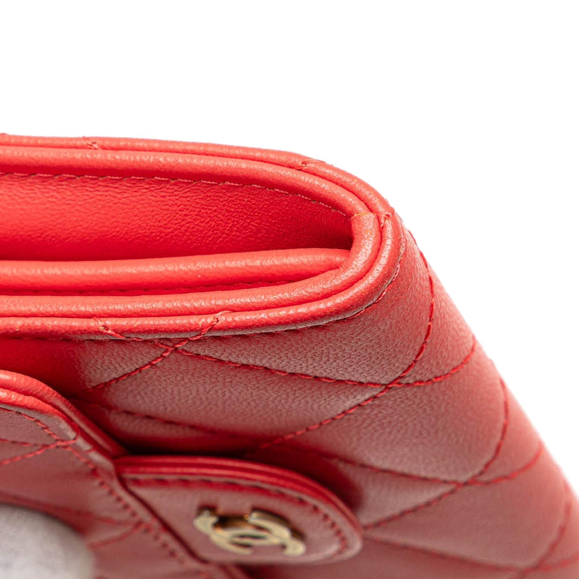 Chanel Quilted Lambskin Flap Card Holder on Chain