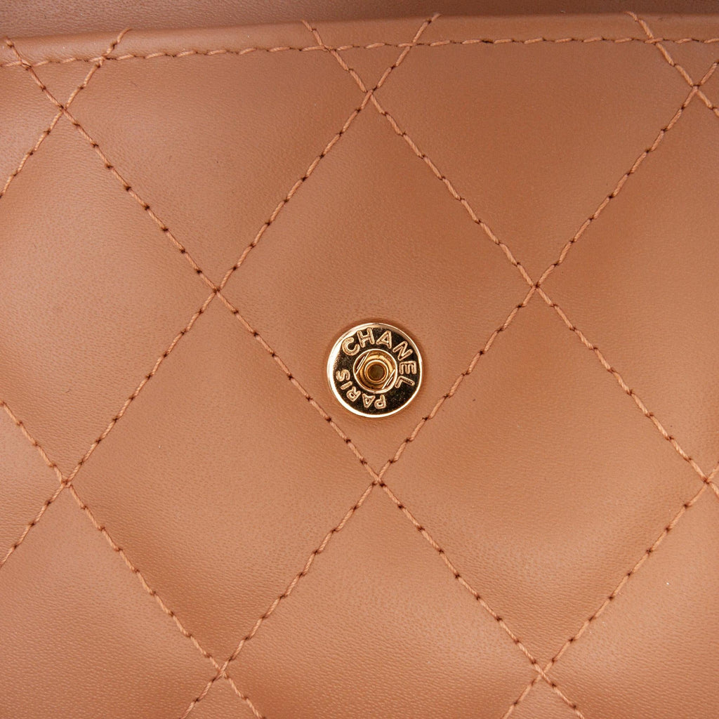 Chanel Quilted Lambskin Flap Card Holder
