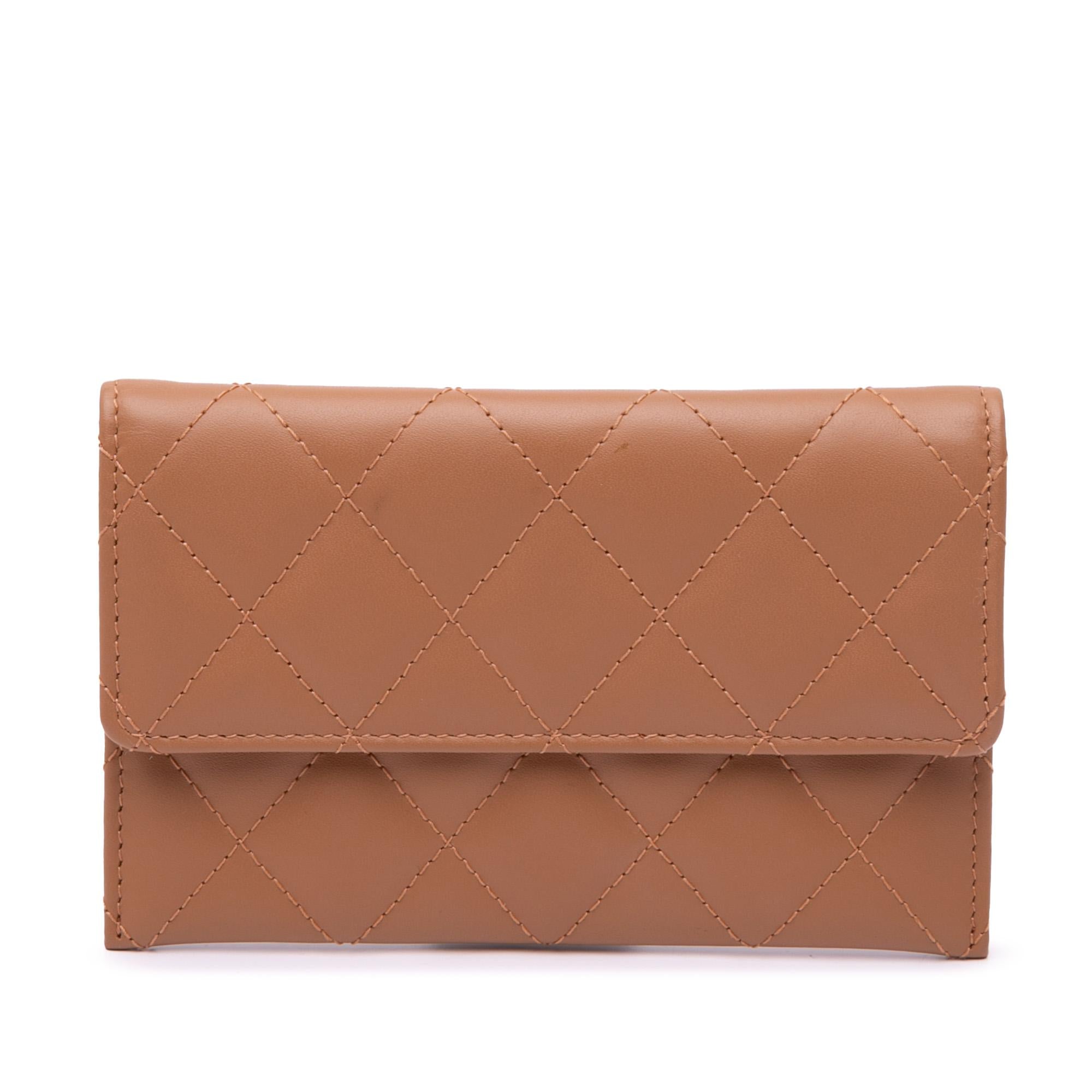 Chanel Quilted Lambskin Flap Card Holder
