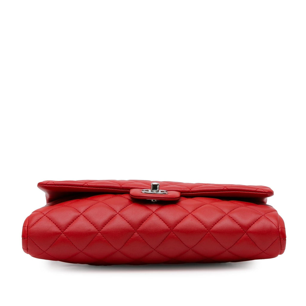 Chanel Quilted Lambskin Flap Clutch with Chain (SHG-w0bGwq)