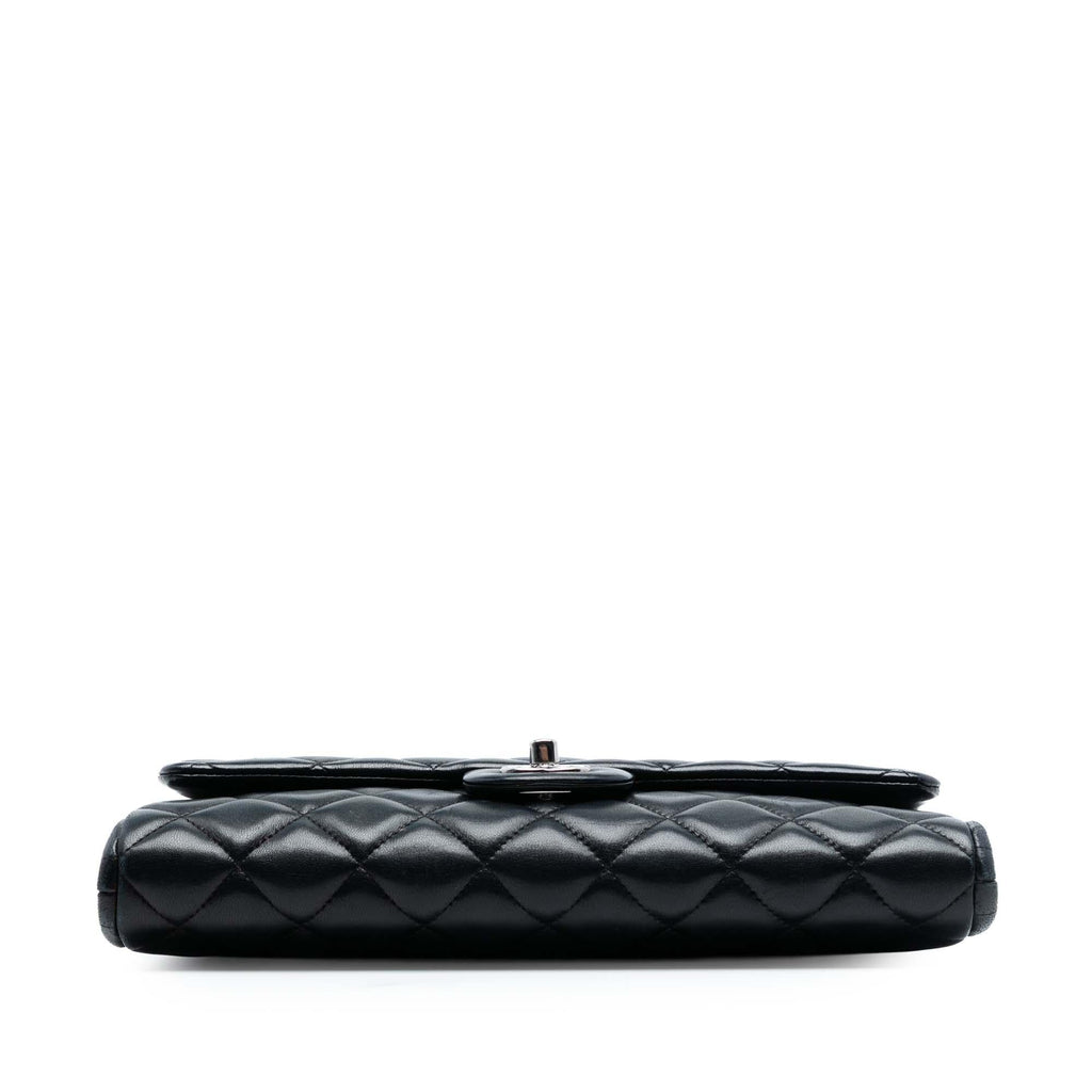 Chanel Quilted Lambskin Flap Clutch with Chain