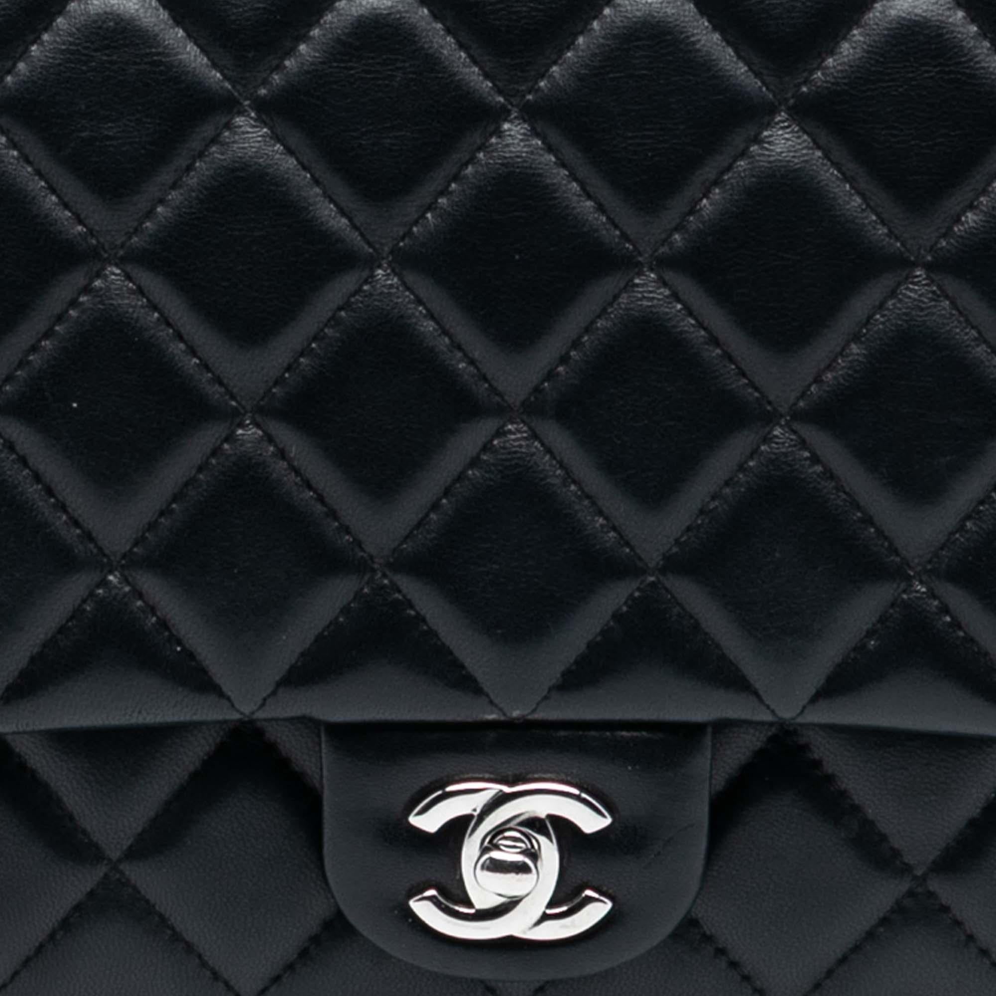 Chanel Quilted Lambskin Flap Clutch with Chain