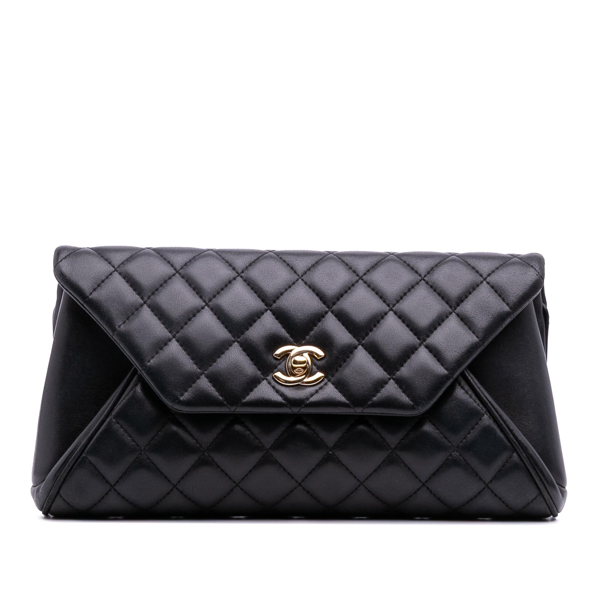 Chanel Quilted Lambskin Fold Up Again Clutch