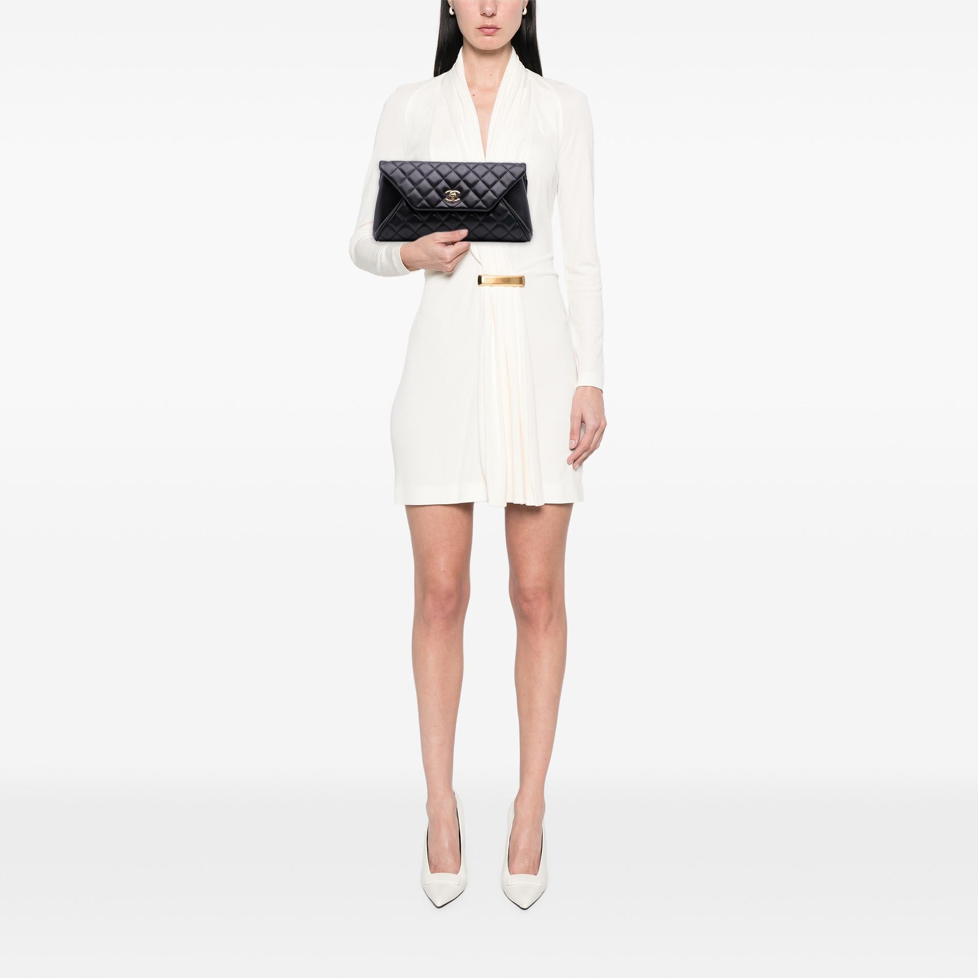 Chanel Quilted Lambskin Fold Up Again Clutch