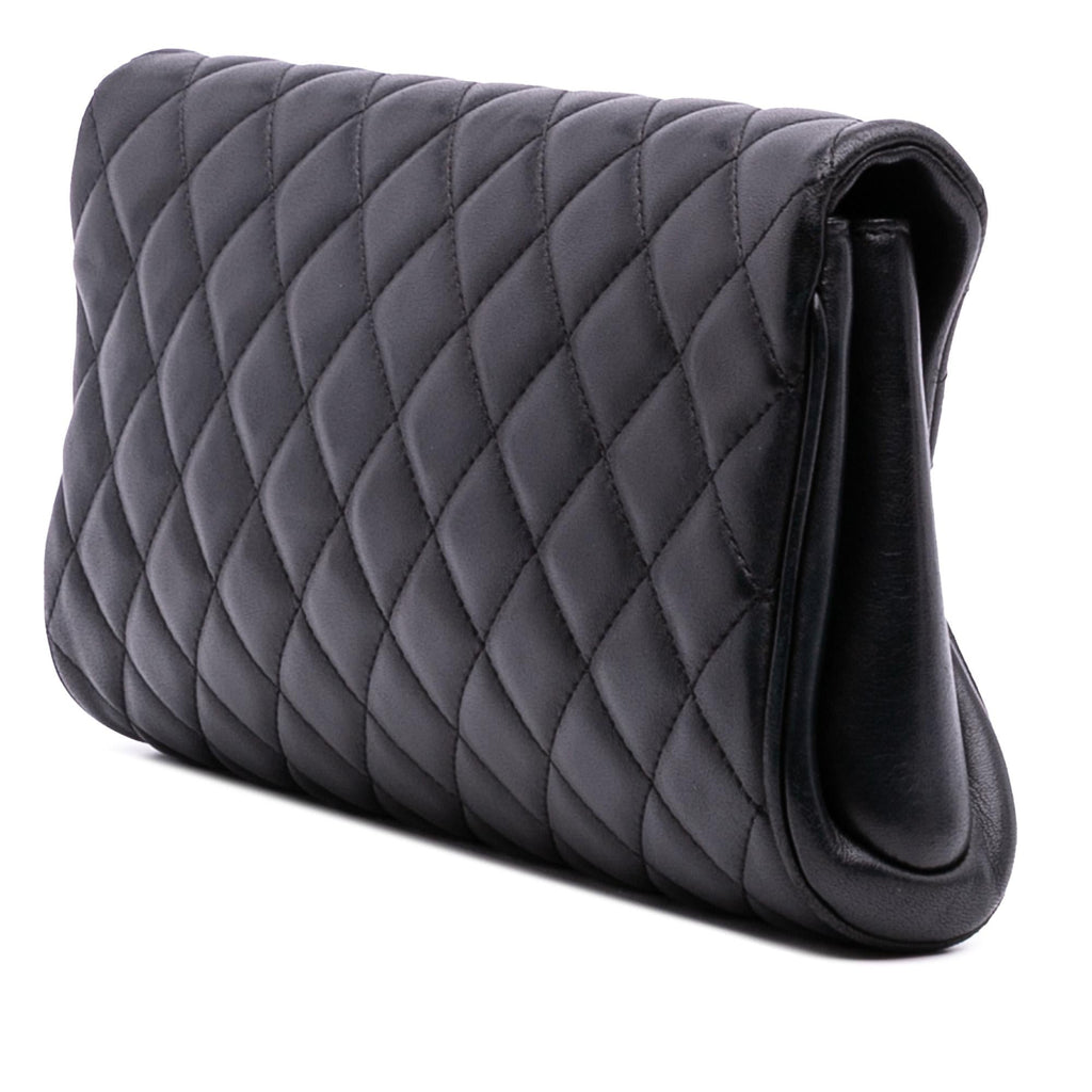 Chanel Quilted Lambskin Fold Up Again Clutch