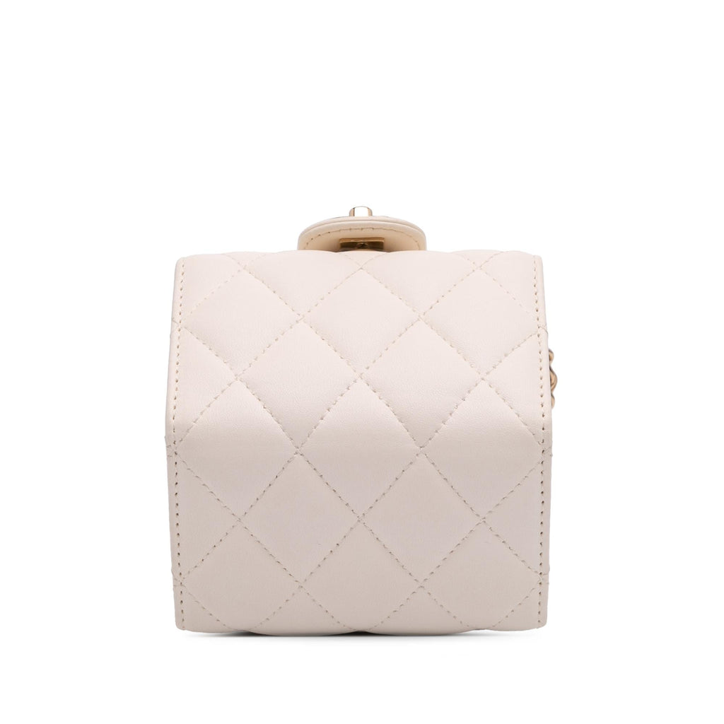 Chanel Quilted Lambskin Foldable Jewelry Box with Chain