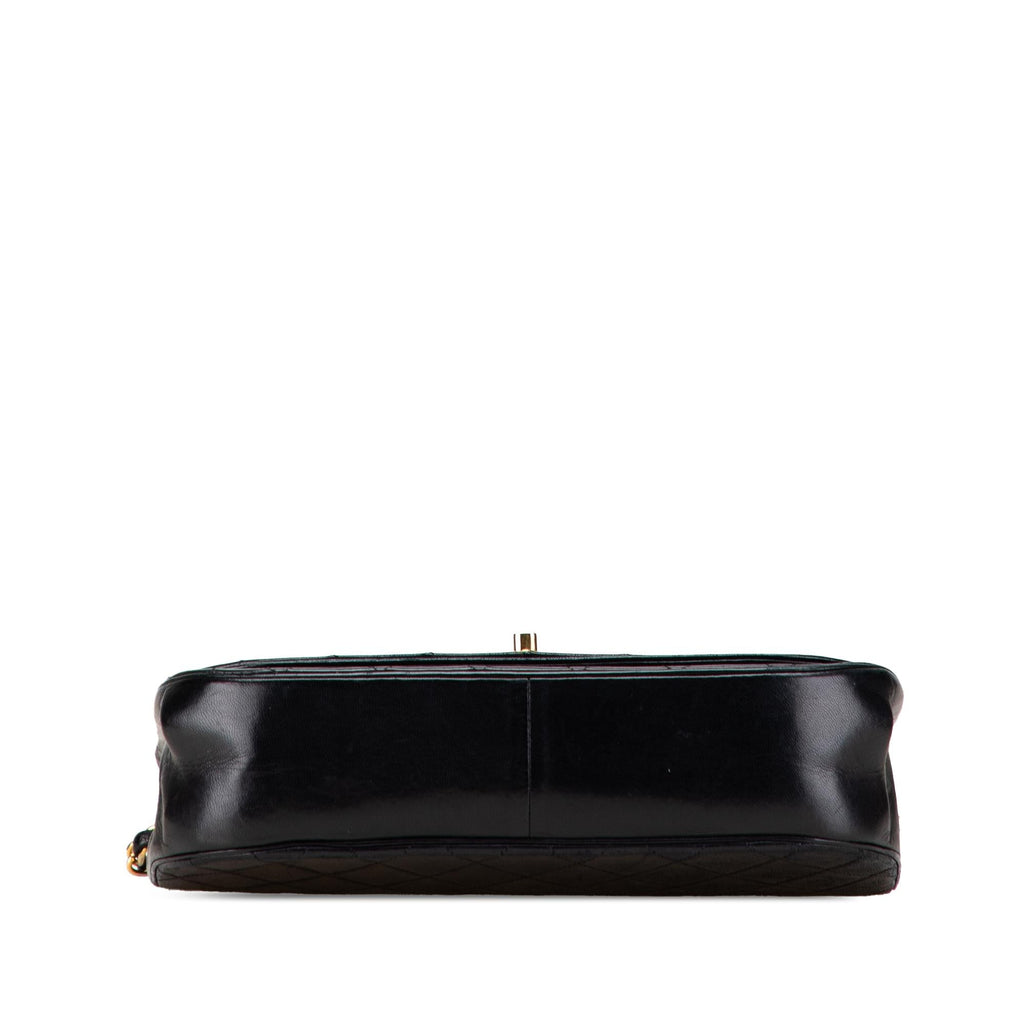 Chanel Quilted Lambskin Half Moon Double Flap