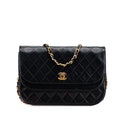 Chanel Quilted Lambskin Half Moon Double Flap