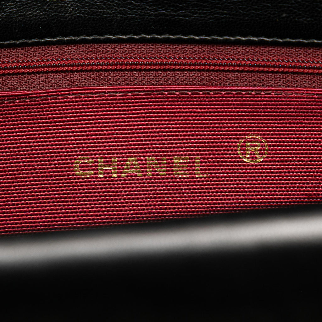 Chanel Quilted Lambskin Half Moon Double Flap