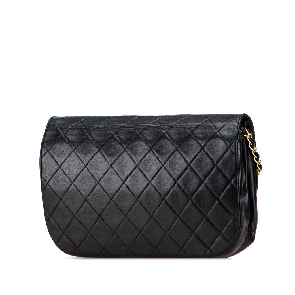 Chanel Quilted Lambskin Half Moon Double Flap