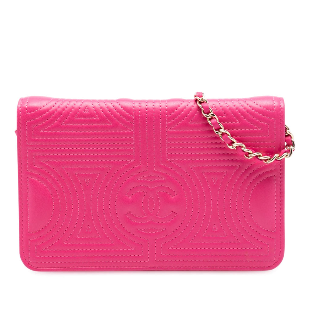Chanel Quilted Lambskin Korean Garden Wallet on Chain