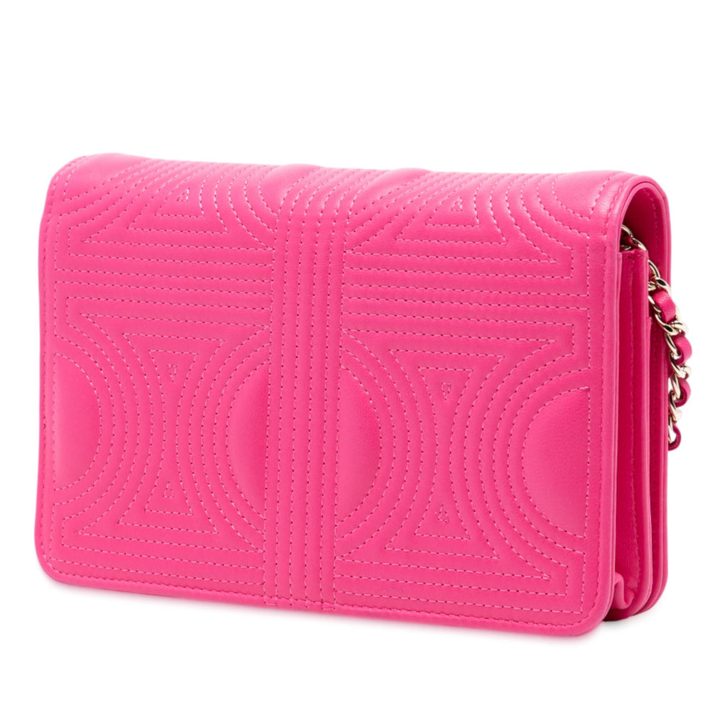 Chanel Quilted Lambskin Korean Garden Wallet on Chain