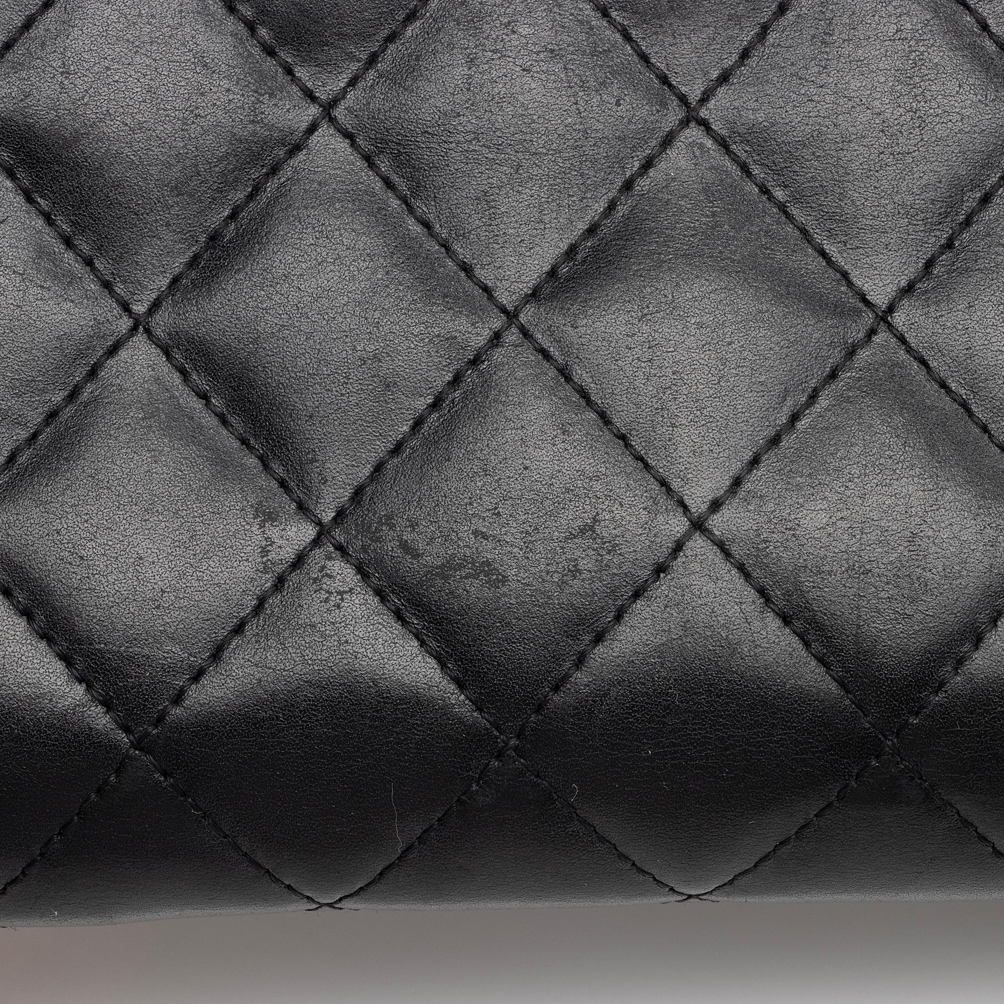 Chanel Quilted Lambskin Ligne Cambon Zip Around Wallet (SHF-zKBMJT)
