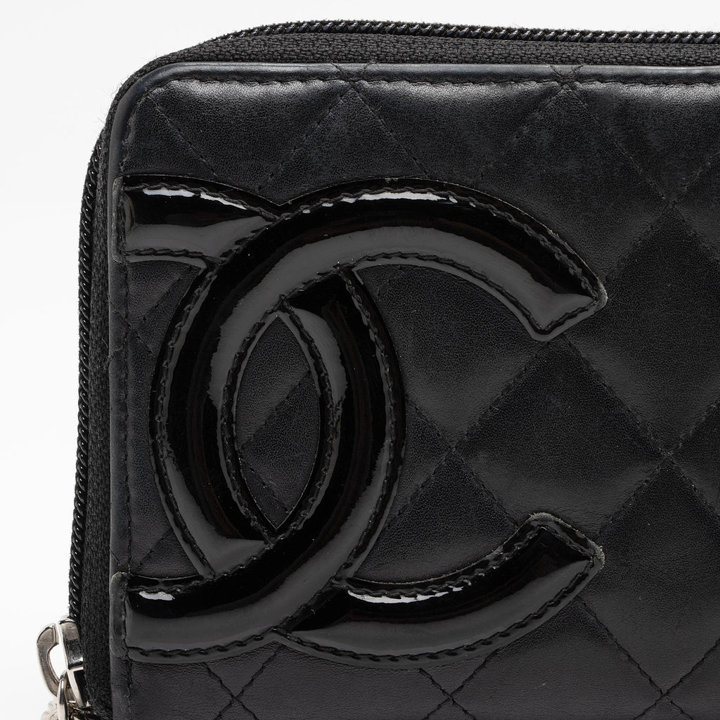 Chanel Quilted Lambskin Ligne Cambon Zip Around Wallet (SHF-zKBMJT)